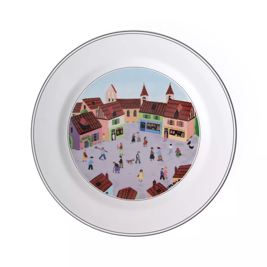 Villeroy & Boch Speiseteller "Speiseteller Dorf Design Naif ø 27 cm bunt"