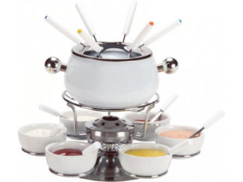 NOUVEL  Nouvel 400230 Set per fonduta 1,5 L Argento, Bianco 6 persona(e) 