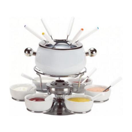 NOUVEL  Nouvel 400230 Set per fonduta 1,5 L Argento, Bianco 6 persona(e) 