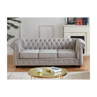 Vente-unique Couchgarnitur 3+1 CHESTERFIELD Samt  