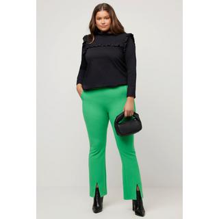 Ulla Popken  Pantalon Marie, jambes larges, fente, ceinture élastique 