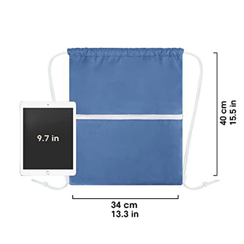 Only-bags.store Sac de sport à cordon avec poche extérieure et intérieure  