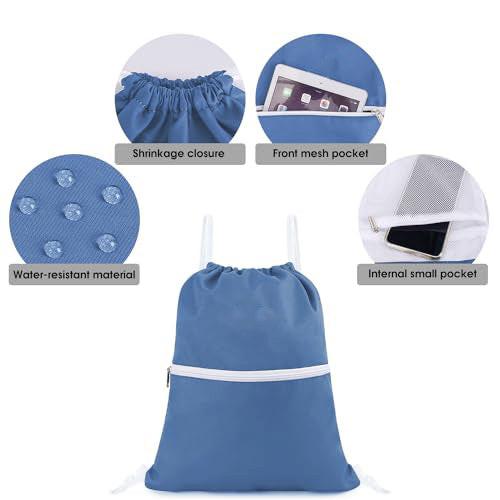 Only-bags.store Sac de sport à cordon avec poche extérieure et intérieure  