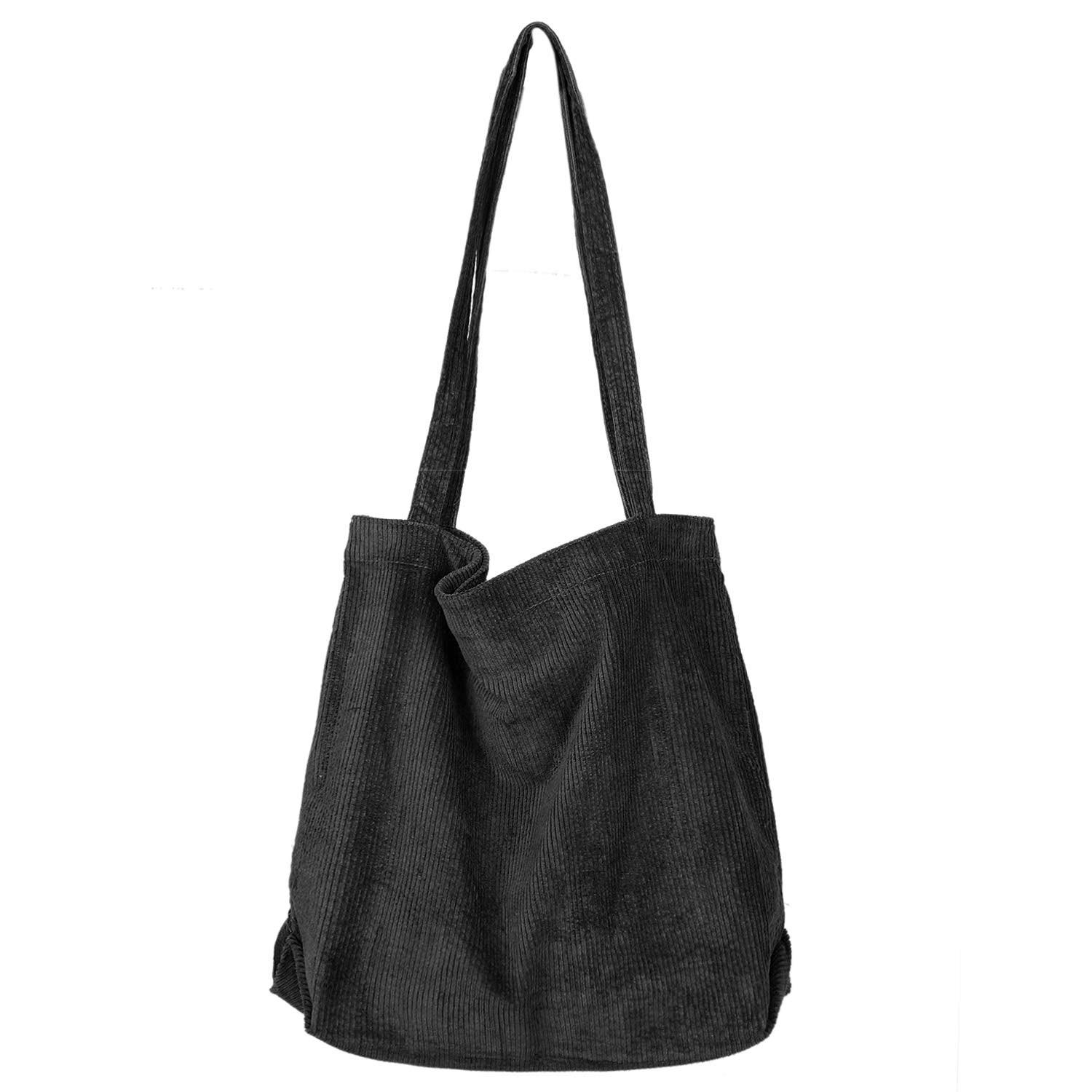 Only-bags.store  Umhängetasche Große Kapazität Cord Umhängetasche Retro Handtasche für den täglichen Gebrauch, Büro, Schulausflug und Einkaufen 