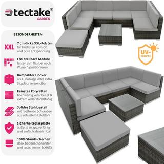 Tectake Canapé de Jardin VENISE 7 places  