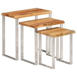 VidaXL  Table gigogne bois 