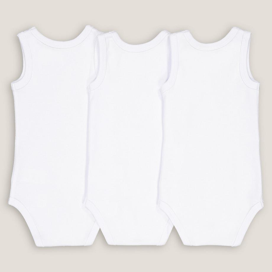La Redoute Collections  3er-Set ärmellose weisse Bodys 