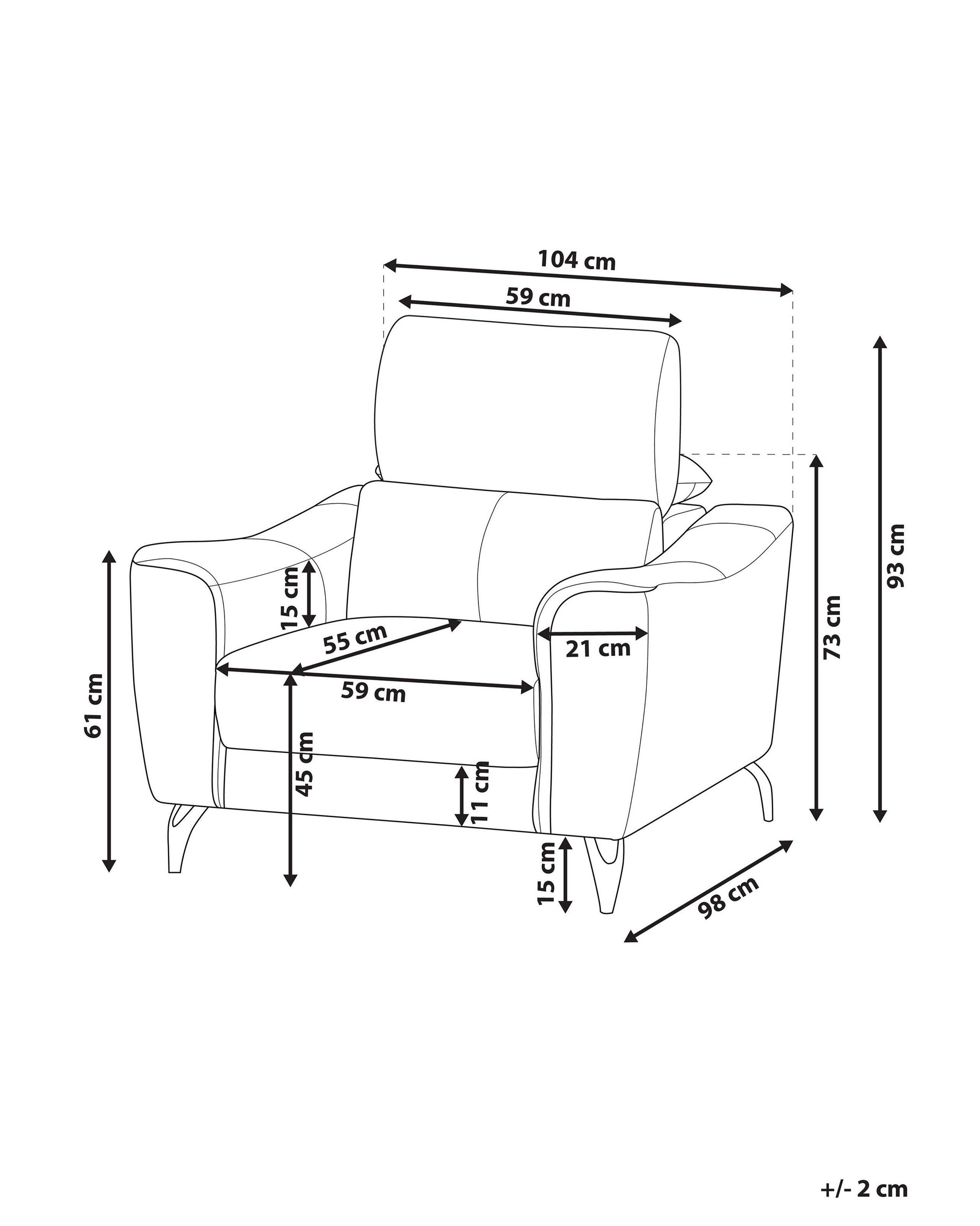 Beliani Fauteuil en Cuir Rétro NARWIK  