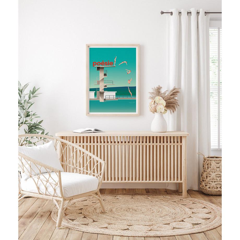 La-Jonx Affiche de Bains des Pâquis - Poésie  