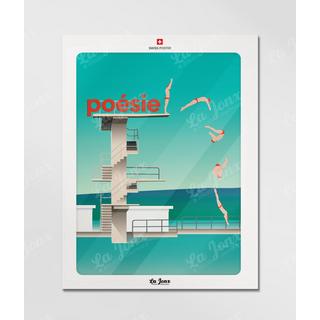La-Jonx Affiche de Bains des Pâquis - Poésie  