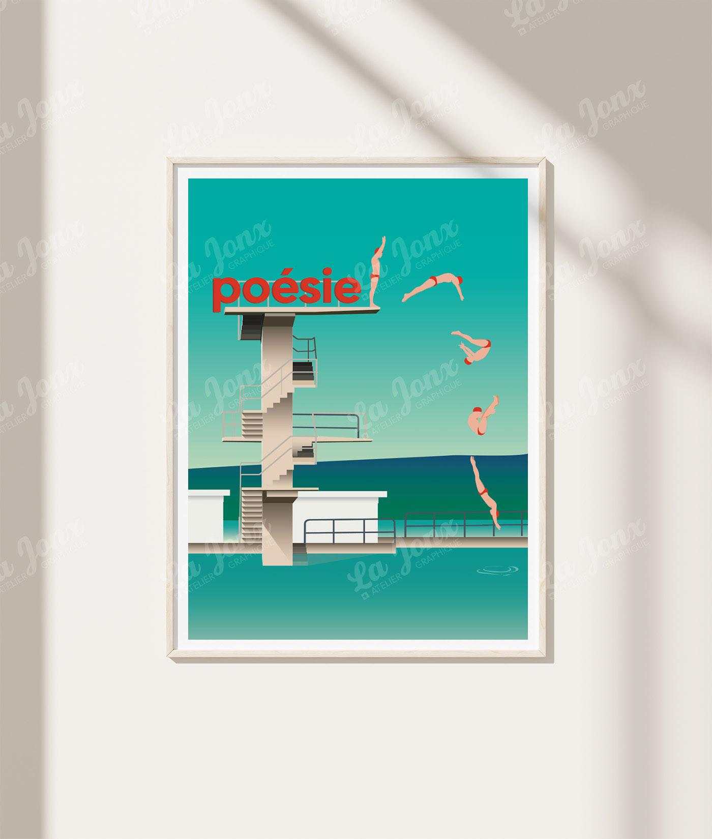 La-Jonx Affiche de Bains des Pâquis - Poésie  