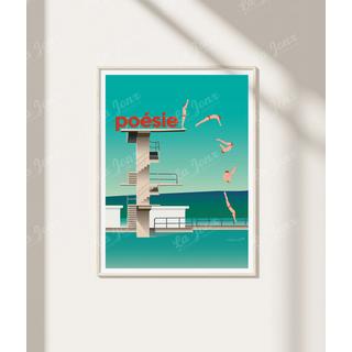 La-Jonx Affiche de Bains des Pâquis - Poésie  