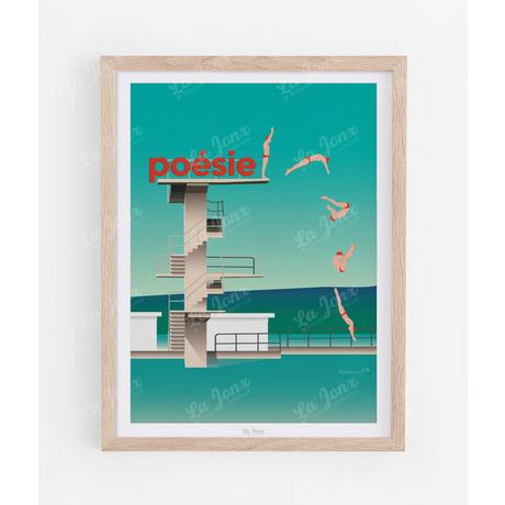 La-Jonx Affiche de Bains des Pâquis - Poésie  