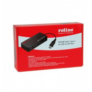 Roline  USB 3.0 Hub, 4 Ports, with Power Supply 