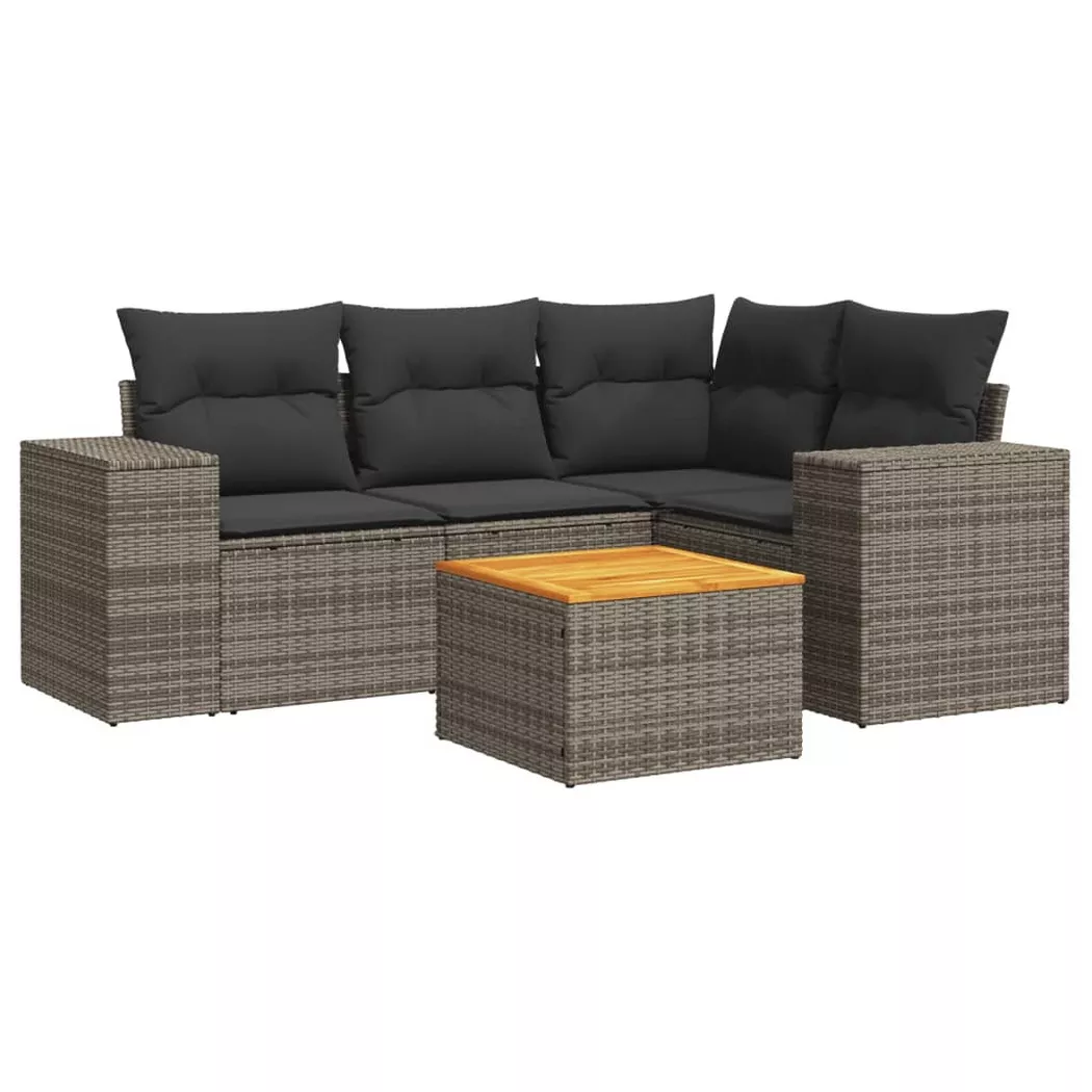 VidaXL - Garten sofagarnitur poly-rattan, One Size, Grau