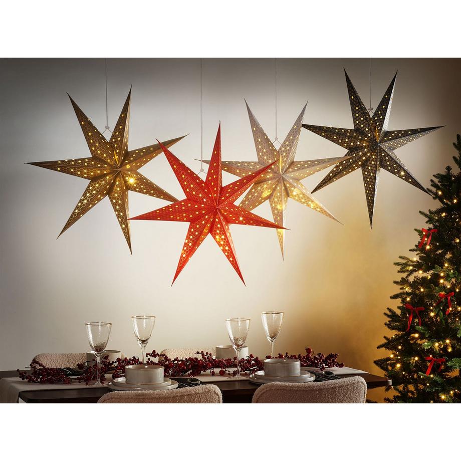 Beliani Set di 4 decorazioni da appendere en Carta  KAMET  