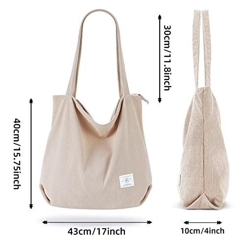 Only-bags.store Cord Tasche Umhängetasche Reissverschluss Gross Shopper Tote Bag Handtasche  