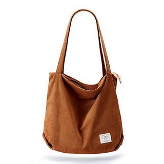 Only-bags.store  cord Tasche Umhängetasche mit Reißverschluss, Groß Shopper Tasche Tote Bag Handtasche 