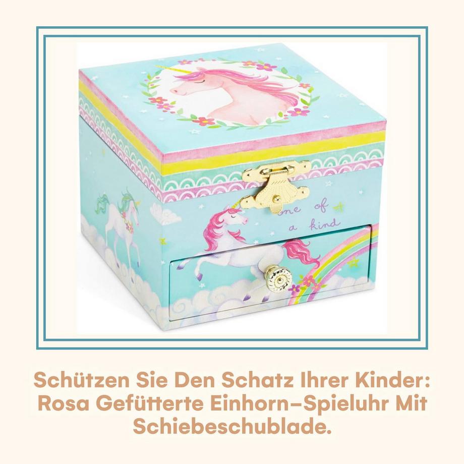 Only-bags.store  Schmuckkästchen mit drehendem Einhorn, Spieluhr 