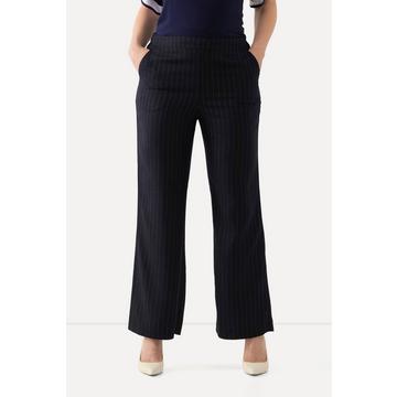 Pantalon de tailleur, fines rayures, taille confortable, jambe droite