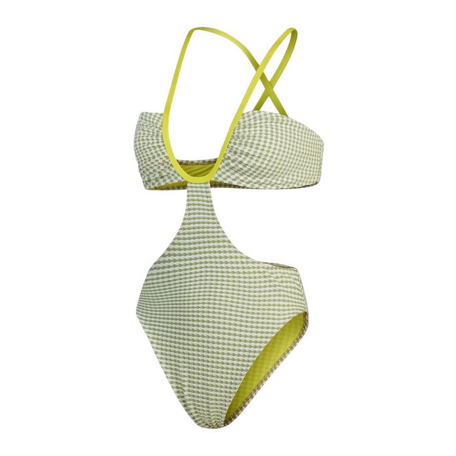 Maillot De Bain 1 Pièce Découpé Motiftyle À Carreaux