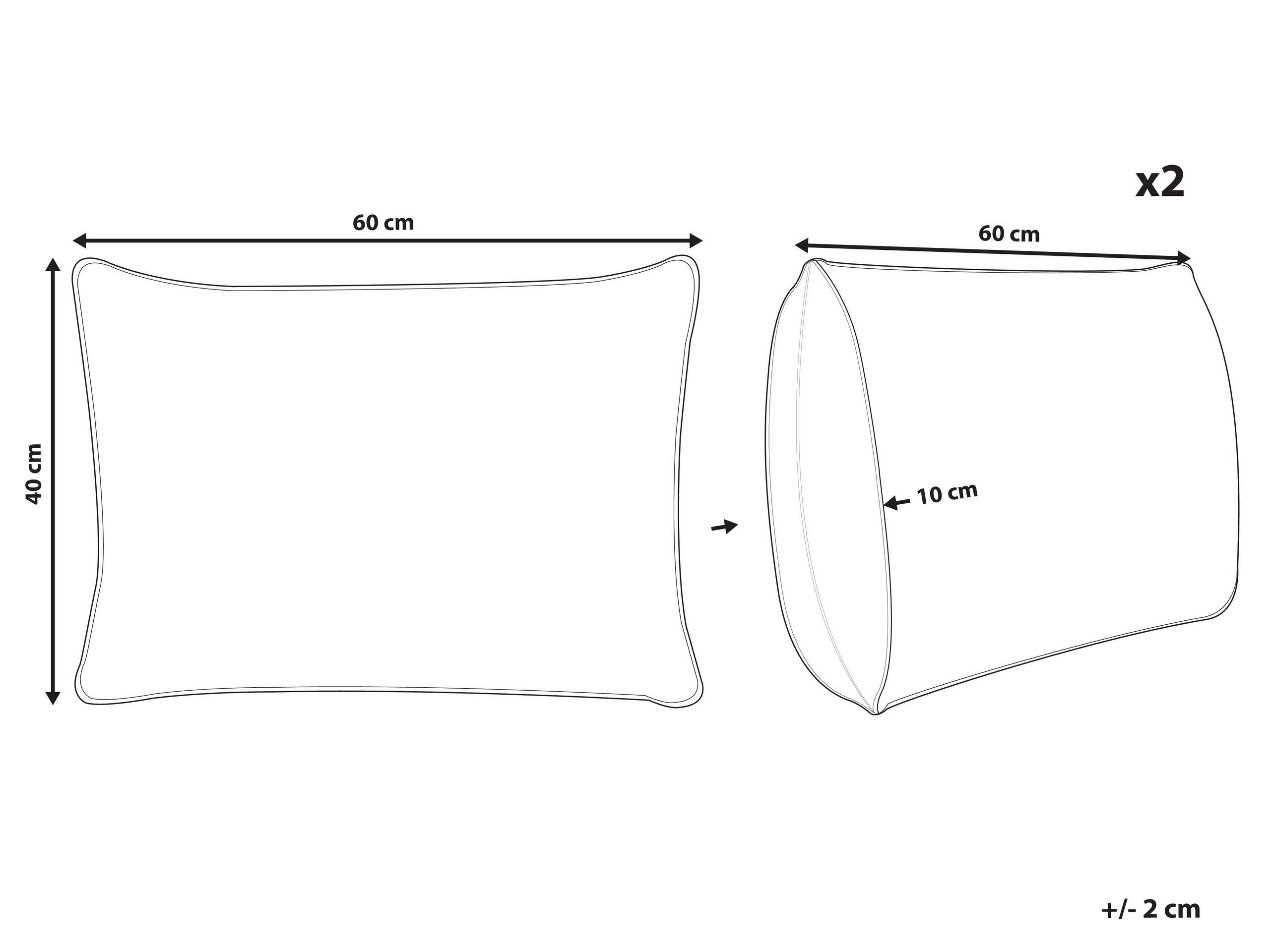 Beliani Kissen 2er Set aus Polyester Modern TORRETTA  