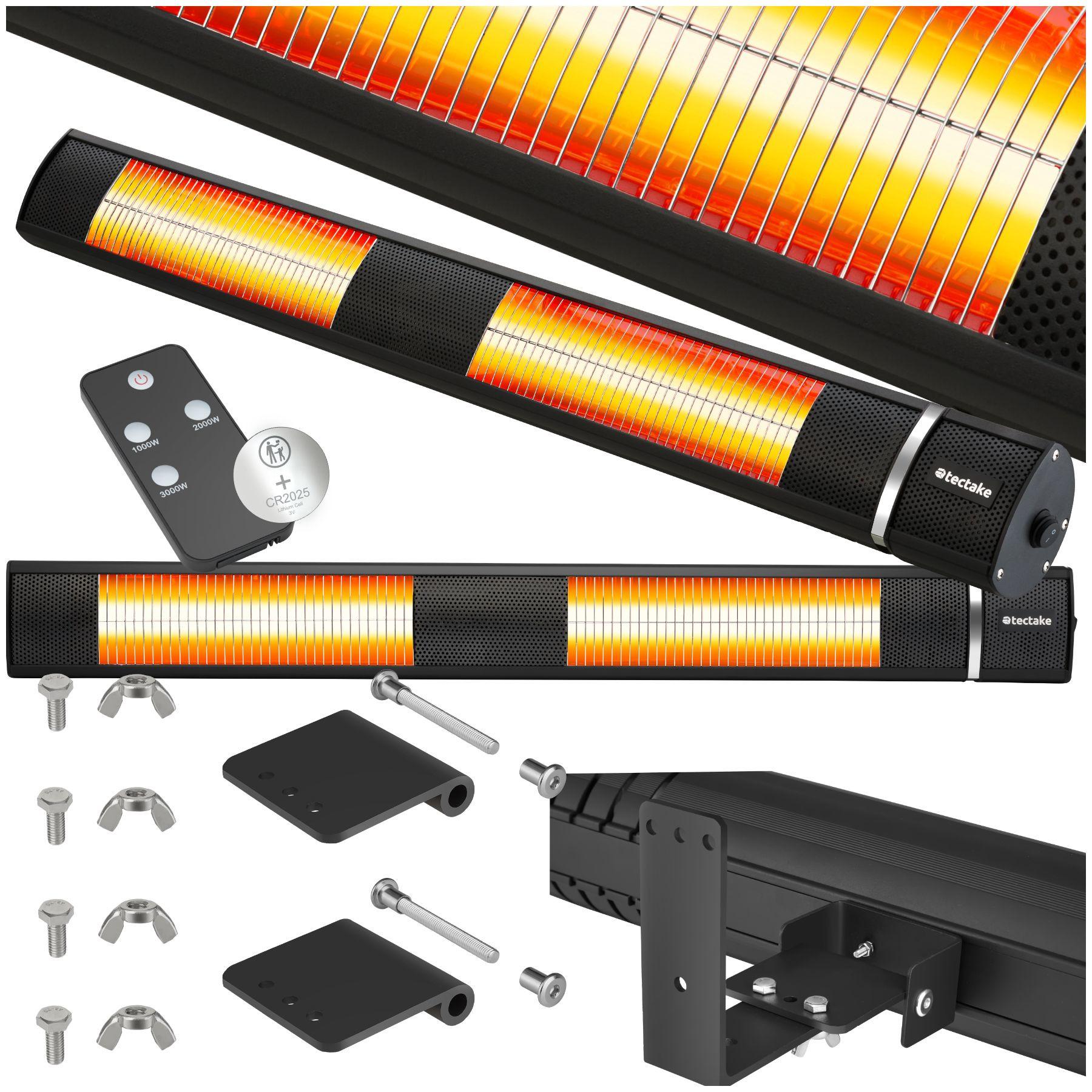 Tectake Radiateur infrarouge Solaris Horizon 3000W, boîtier en aluminium  