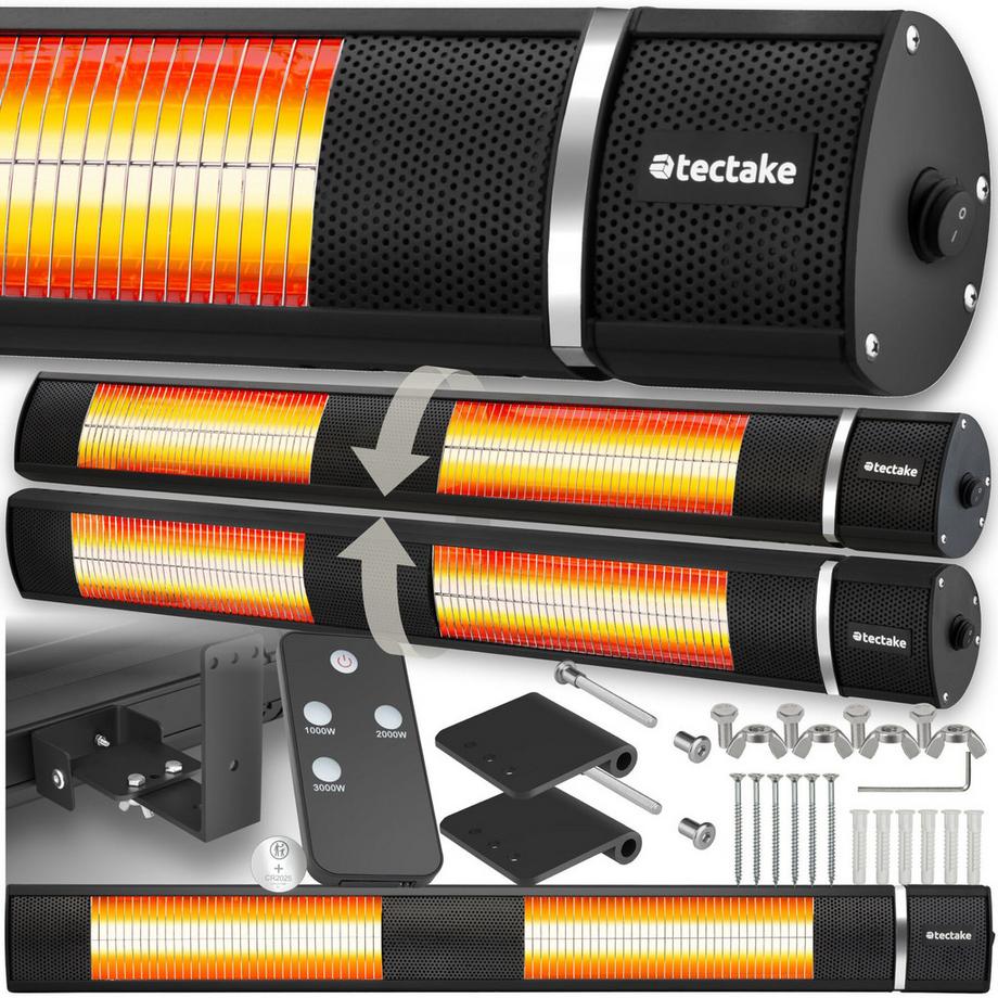 Radiateur infrarouge SOLARIS HORIZON 3 niveaux de puissance, 1000, 2000 et 3000 W