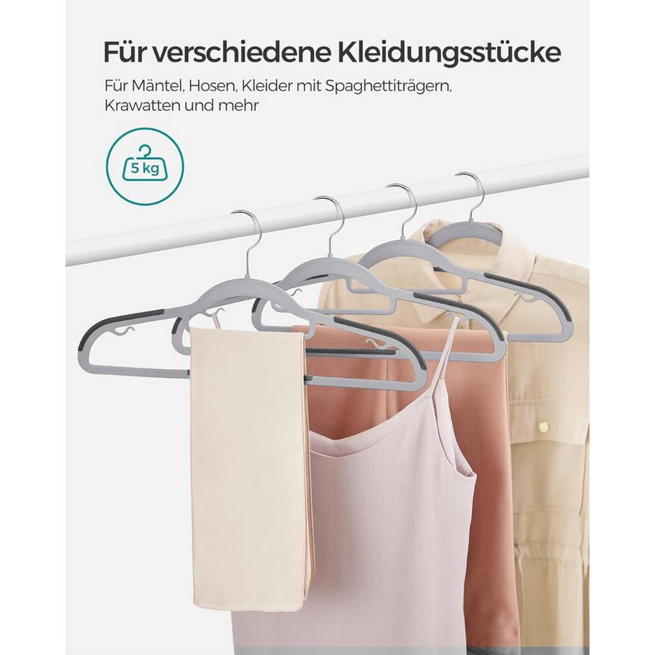 Songmics Appendini sottili antiscivolo con ganci girevoli a 360°, set da 30  