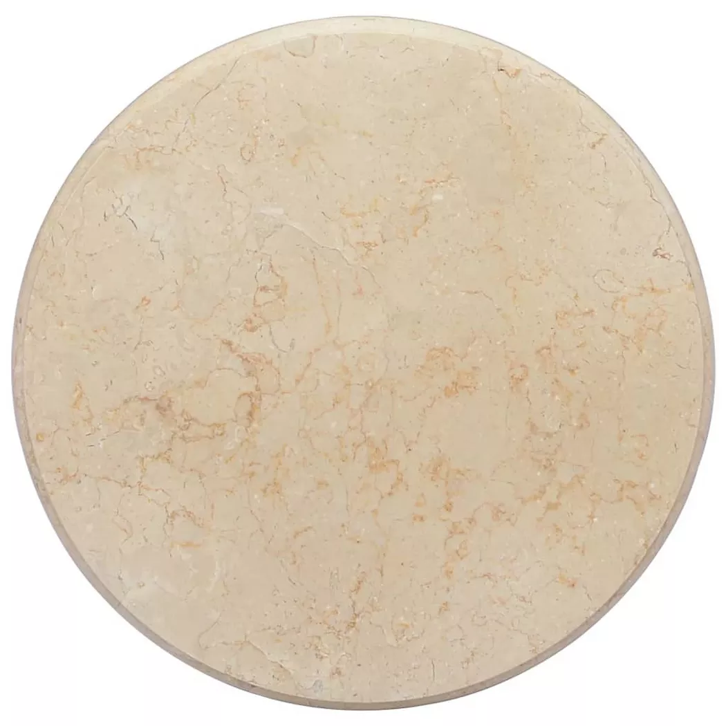Dessus de table Crème Ø50x2,5 cm Marbre Vidaxl