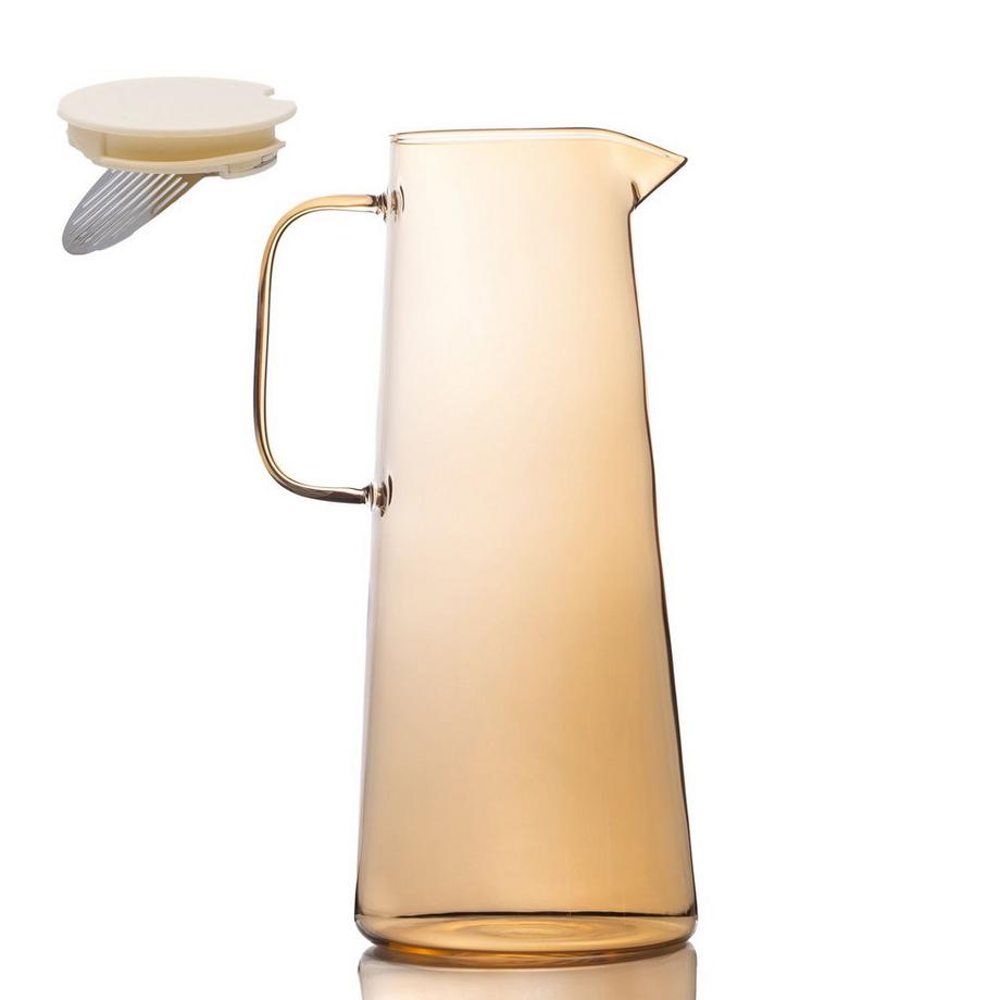 Intirilife Carafe, Pichet en Verre, en Ambre