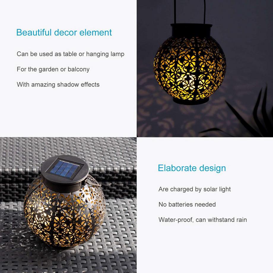 Intirilife Intirilife Solar Laterne Lampe aus Metall  