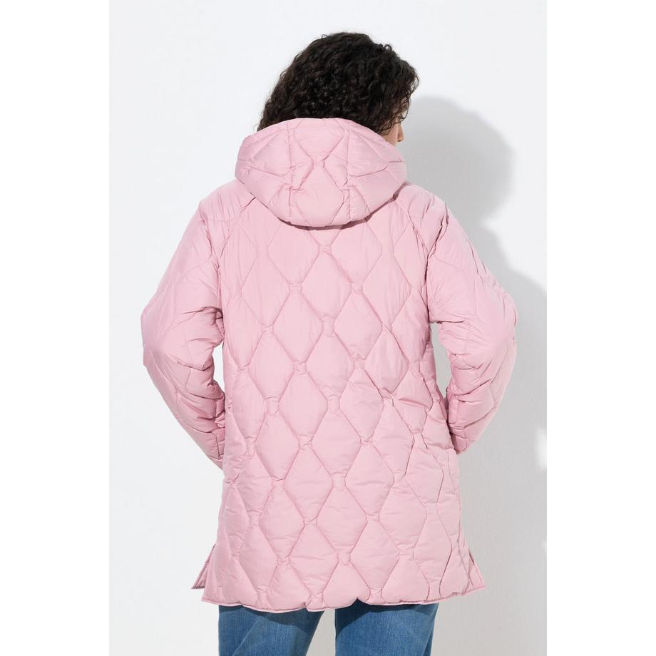 Ulla Popken HYPRAR Longue veste matelassée déperlante fermeture éclair à double curseur  