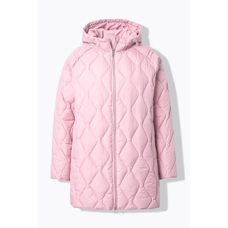 Ulla Popken HYPRAR Longue veste matelassée déperlante fermeture éclair à double curseur  