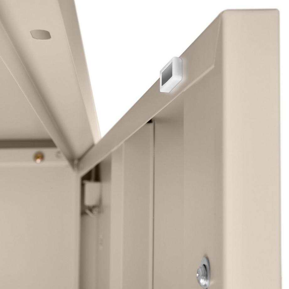 Tectake buffet métallique design minimaliste Baker 2 portes métalliques verrouillables avec fermeture magnétique individuelle  