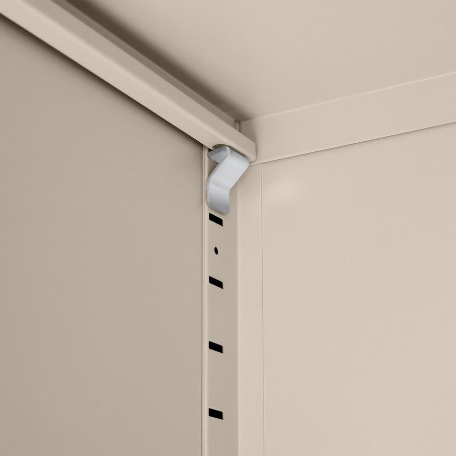 Tectake buffet métallique design minimaliste Baker 2 portes métalliques verrouillables avec fermeture magnétique individuelle  