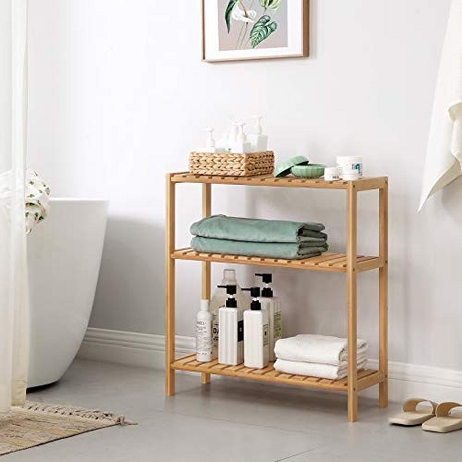 Pricenet  Étagère en bambou écologique : durable, stable et facile à assembler 