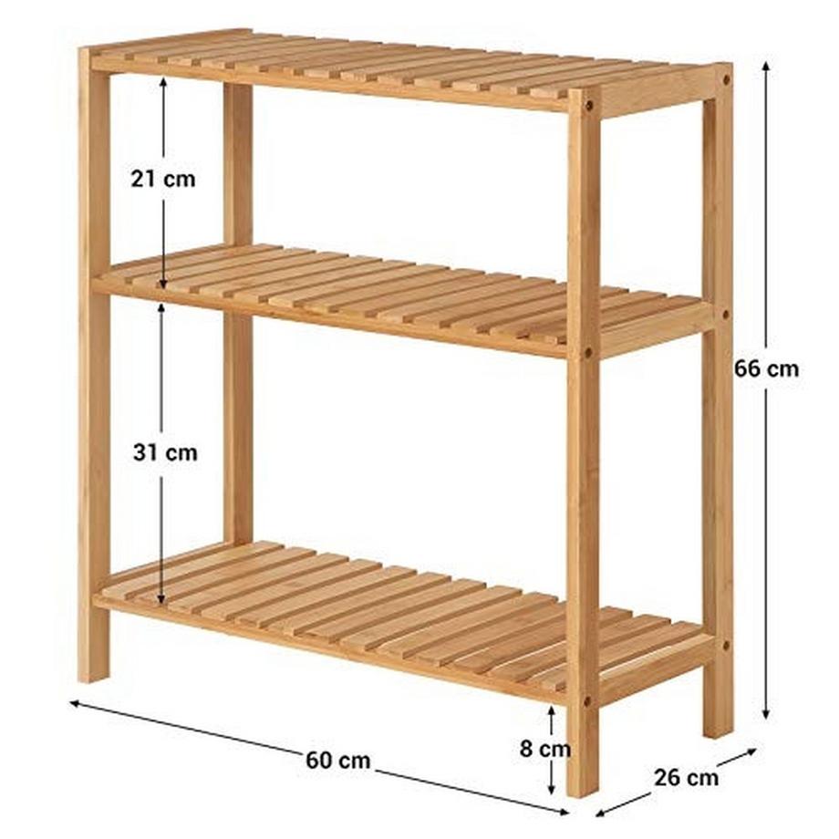 Pricenet  Étagère en bambou écologique : durable, stable et facile à assembler 