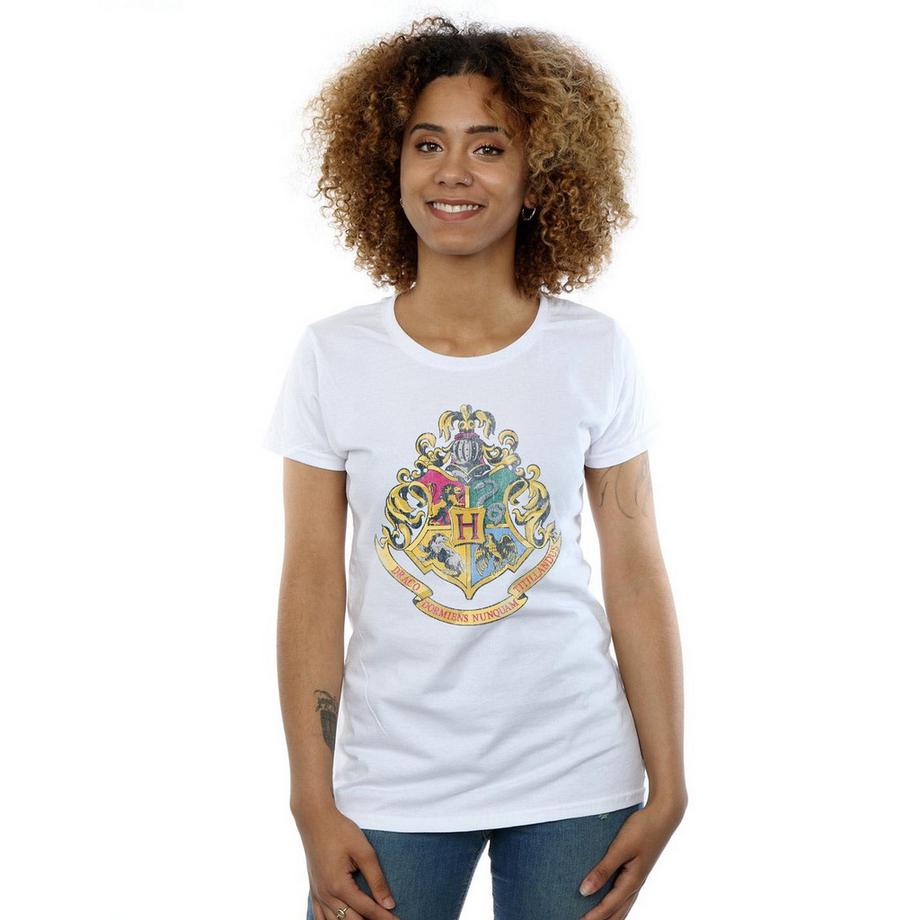 Harry Potter T-shirt à Manches Courtes Emblème Poudlard  