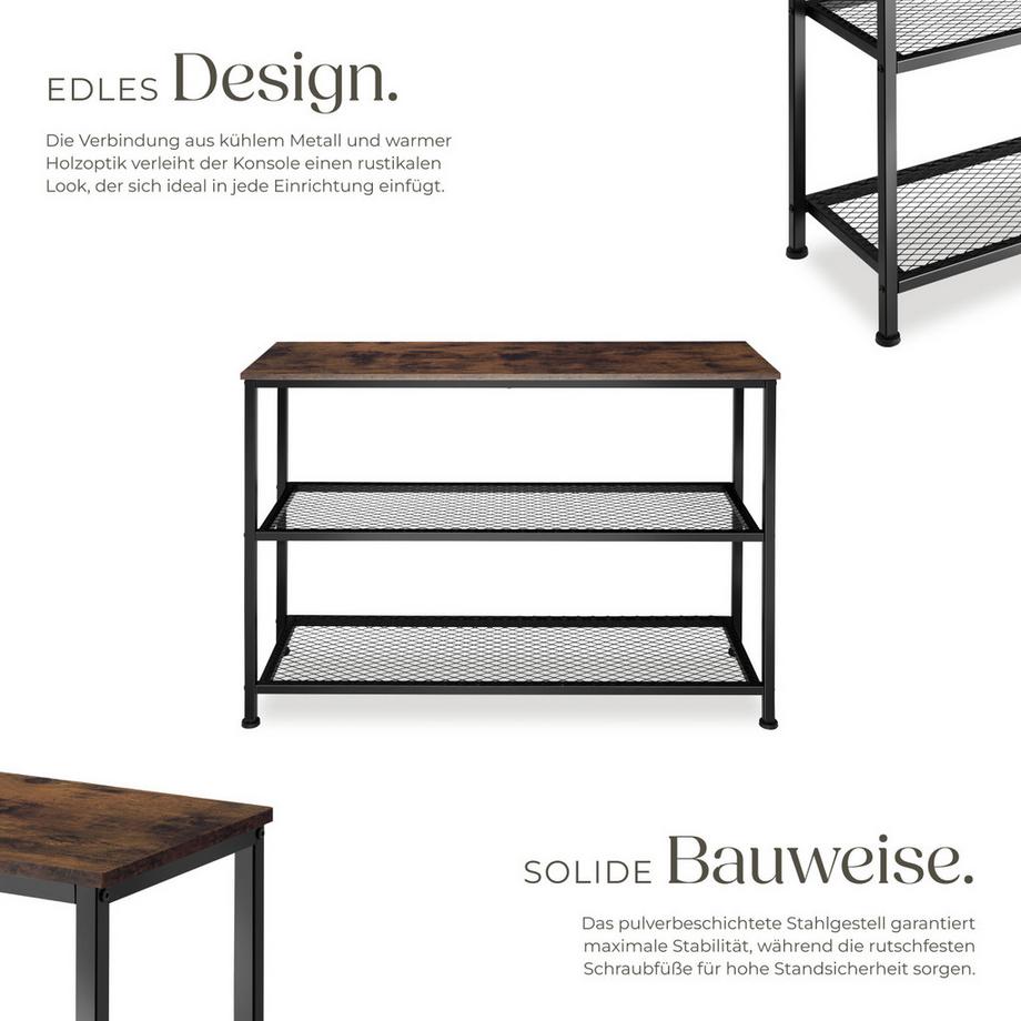 Tectake Console BRISTOL style industriel  