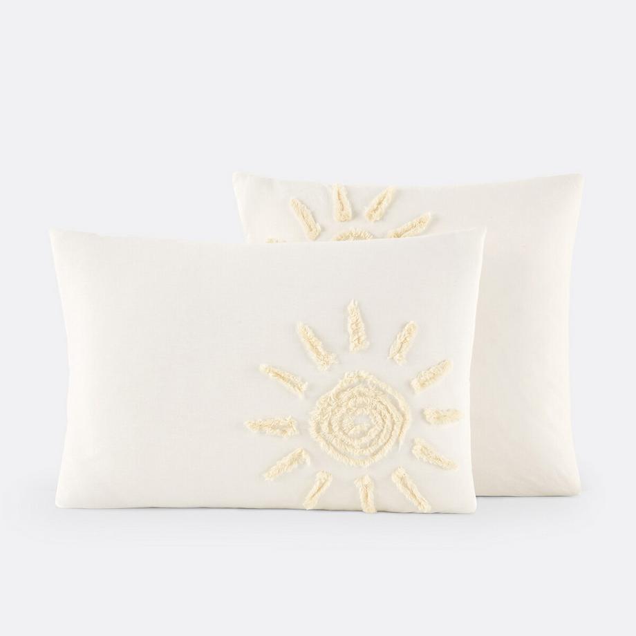 Taie d'oreiller en coton tufté