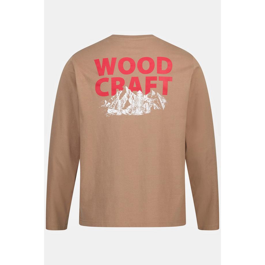 JP1880 FLEXNAMIC T-shirt Manches Longues Imprimé Dos Jersey Chiné Col Rond  