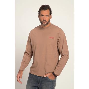 Maglia di jersey mélange con FLEXNAMIC®, scollo a girocollo e maniche lunghe