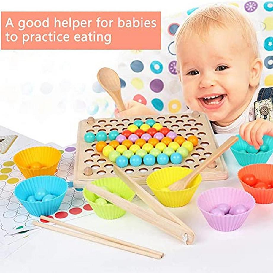 Activity-board  Hölzerne Clip Perlen Brettspiel, Bildung Puzzle 