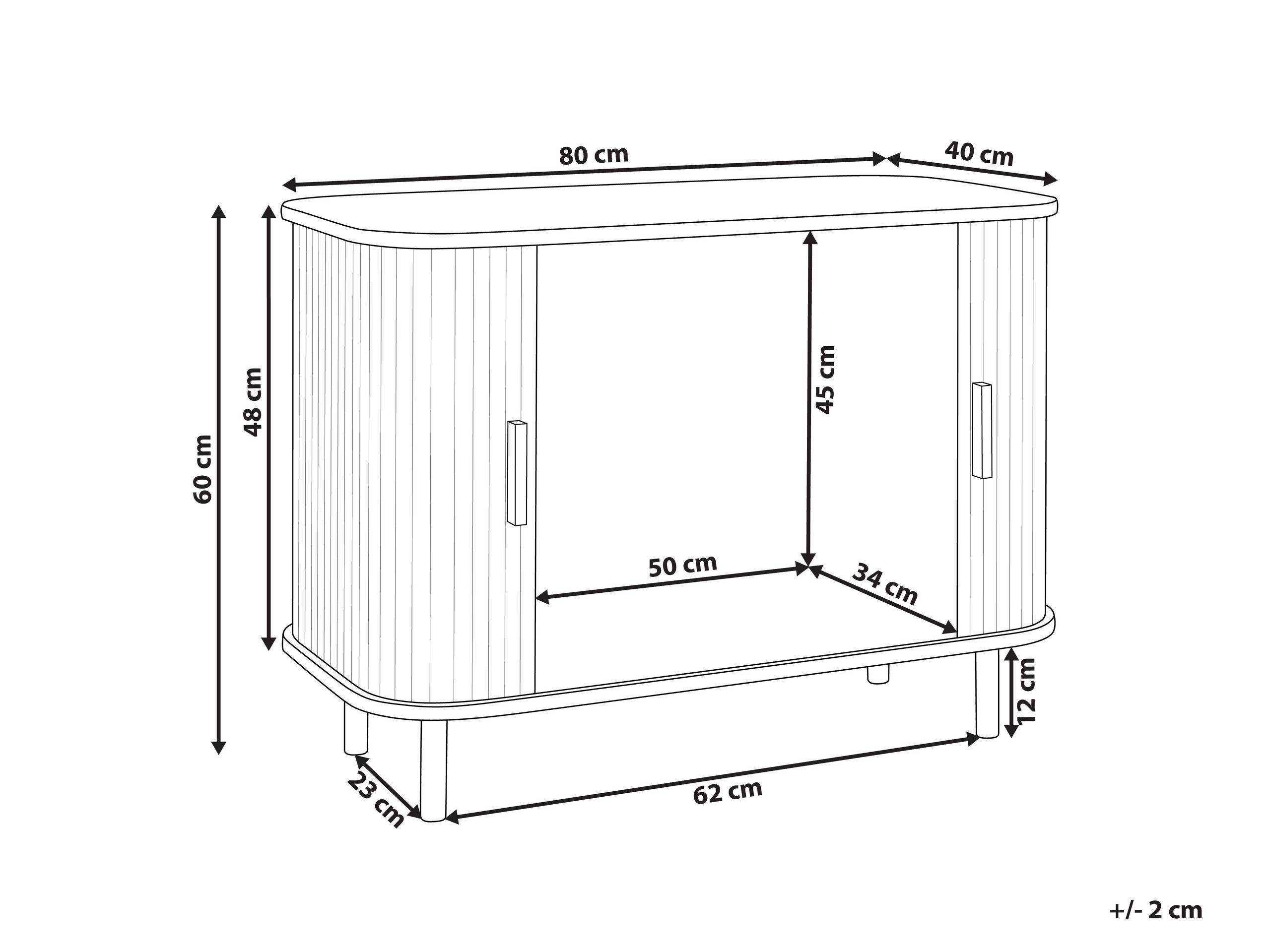 Beliani Schrank aus MDF-Platte Retro BRADLEY  