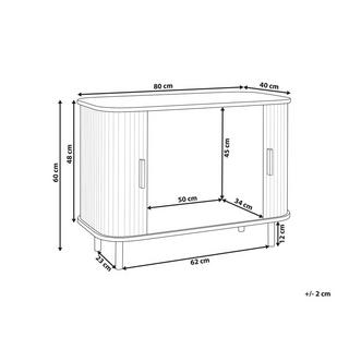 Beliani Schrank aus MDF-Platte Retro BRADLEY  