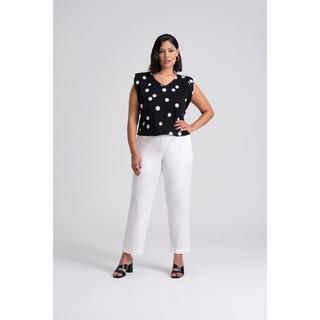 Ulla Popken  Pantalon chino Ruby 7/8 - taille élastique, jambe droite et large 