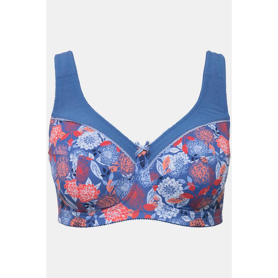Ulla Popken Reggiseno sostenitivo Floreale senza ferretto Coppa C - F  