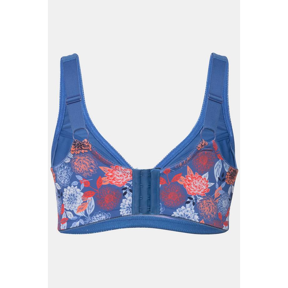 Ulla Popken Reggiseno sostenitivo Floreale senza ferretto Coppa C - F  