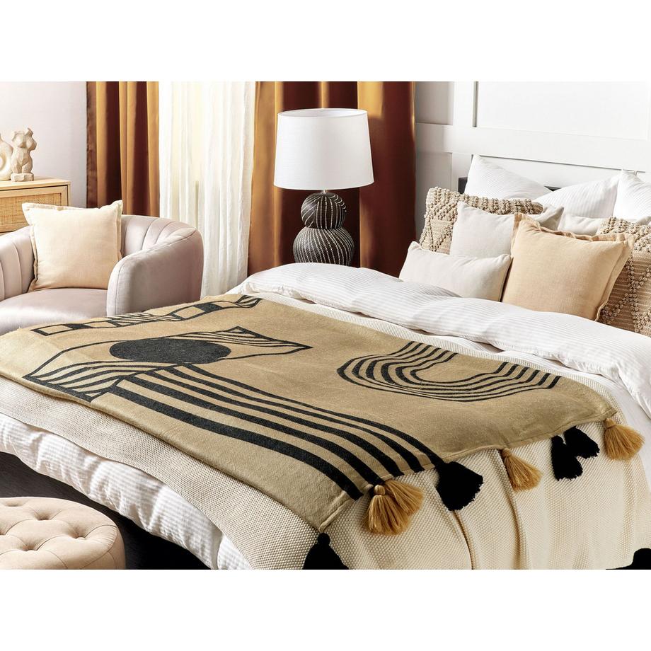 Beliani Boho Acryl Kuscheldecke THAPREK  